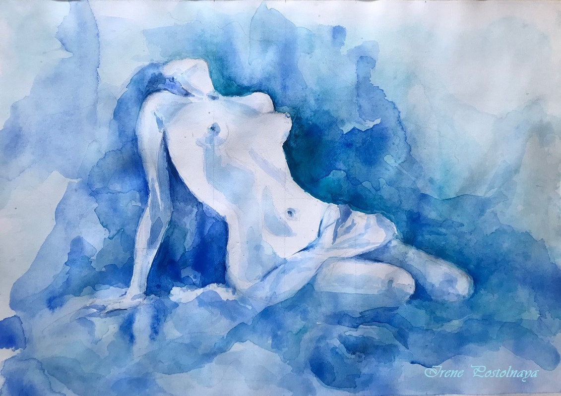 Картина в продаже. Картина в подарок купить. Обнаженная девушка.