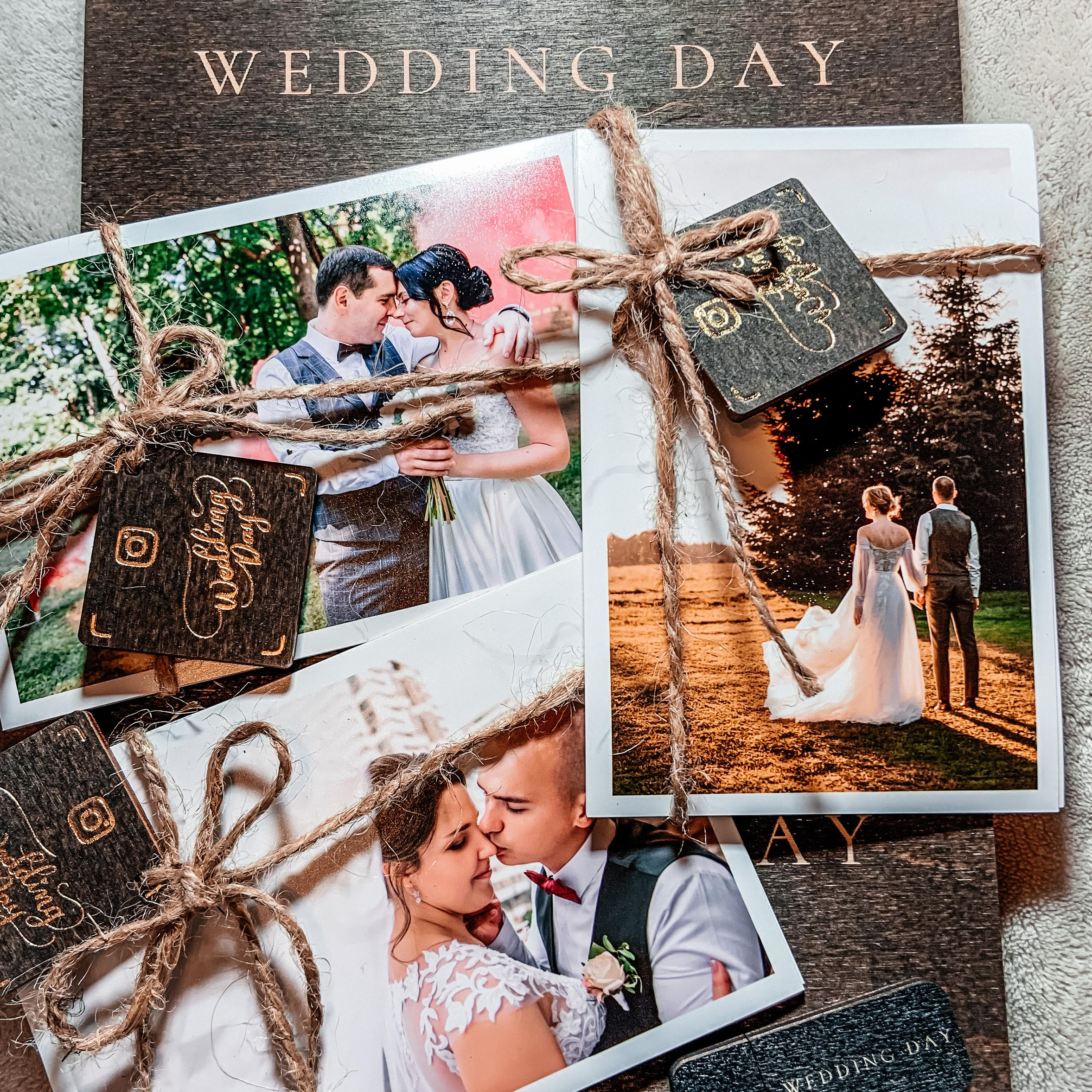Упаковка свадебных фотографий