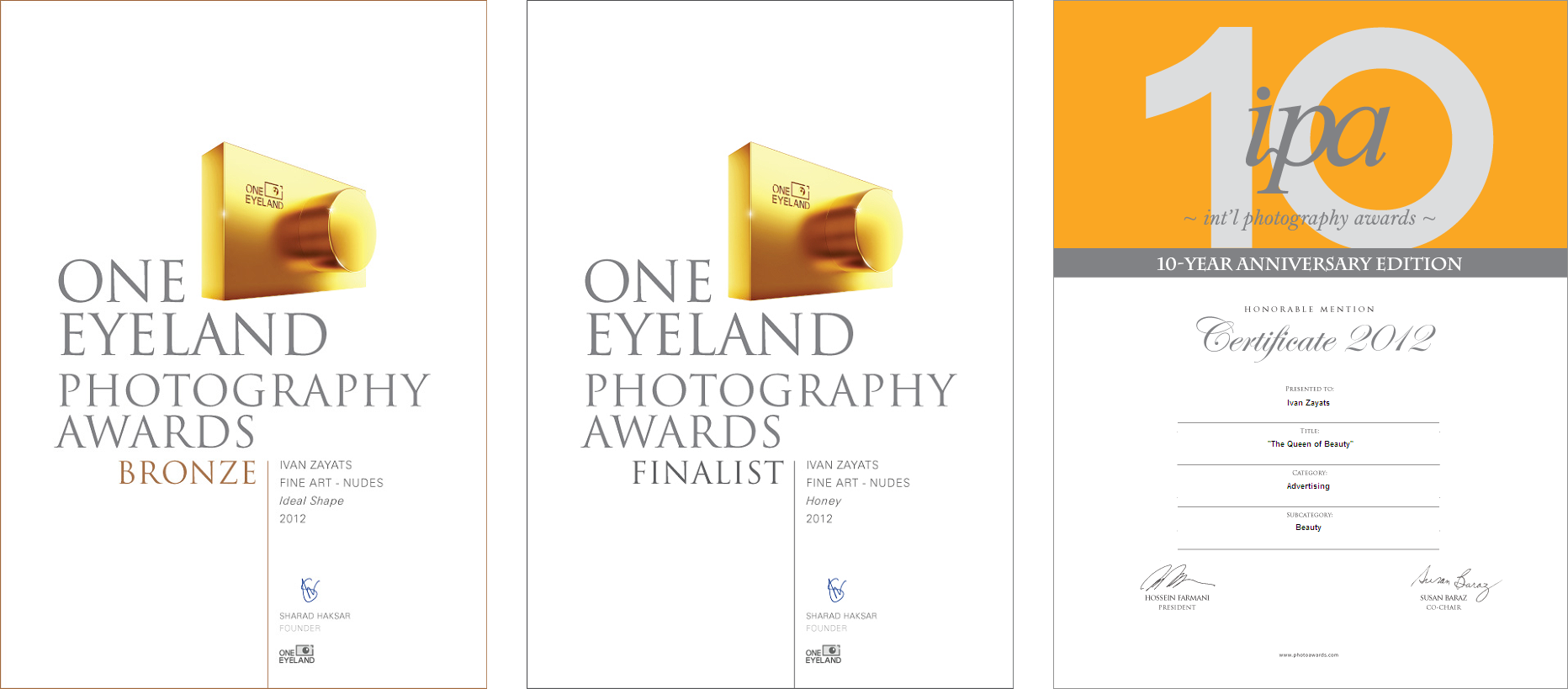 Фотограф Иван Заяц - награды, публикации