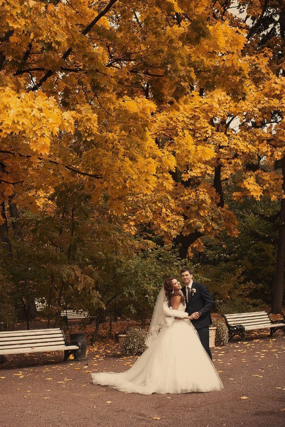 Осенняя свадьба и фотосессия полного дня в Москве