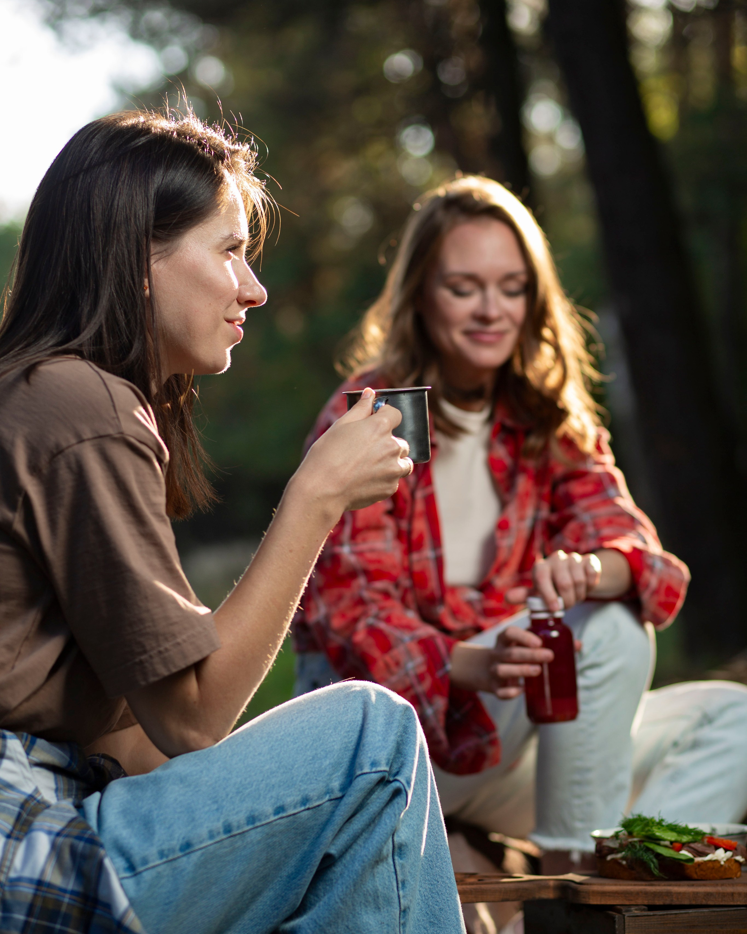 Съемка в лесу, фото пикника в лесу