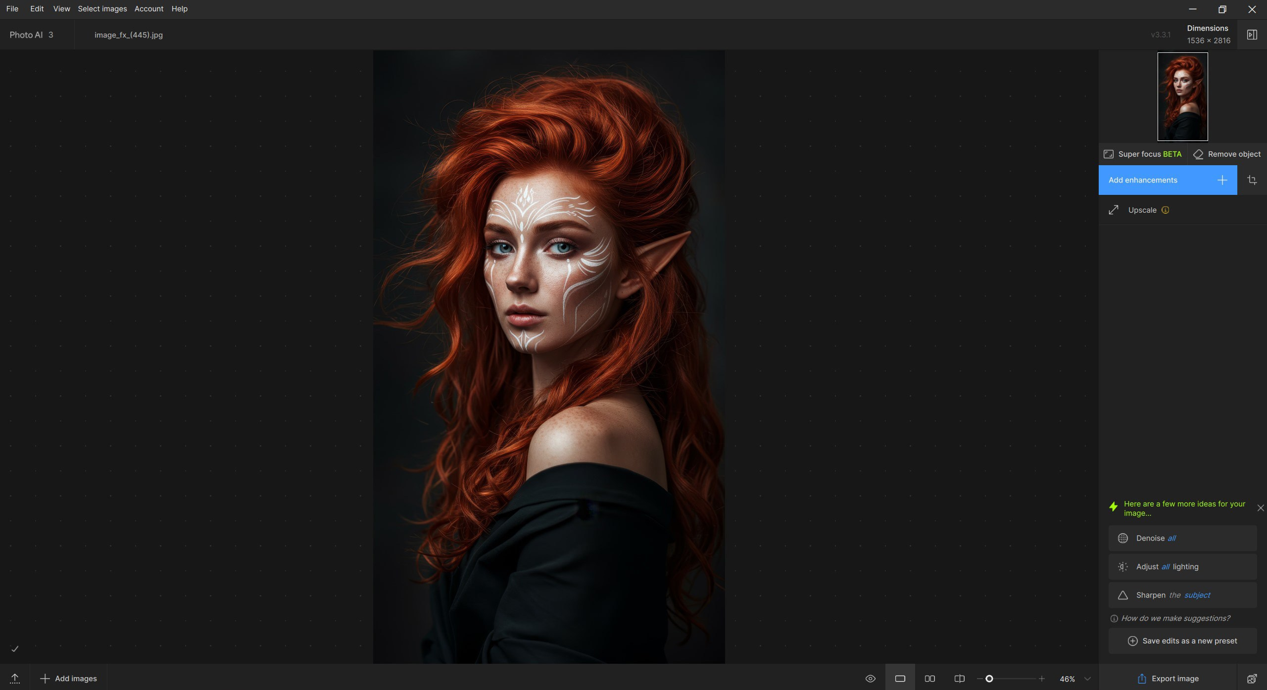 Два способа выключения функции восстановления лиц в Topaz AI