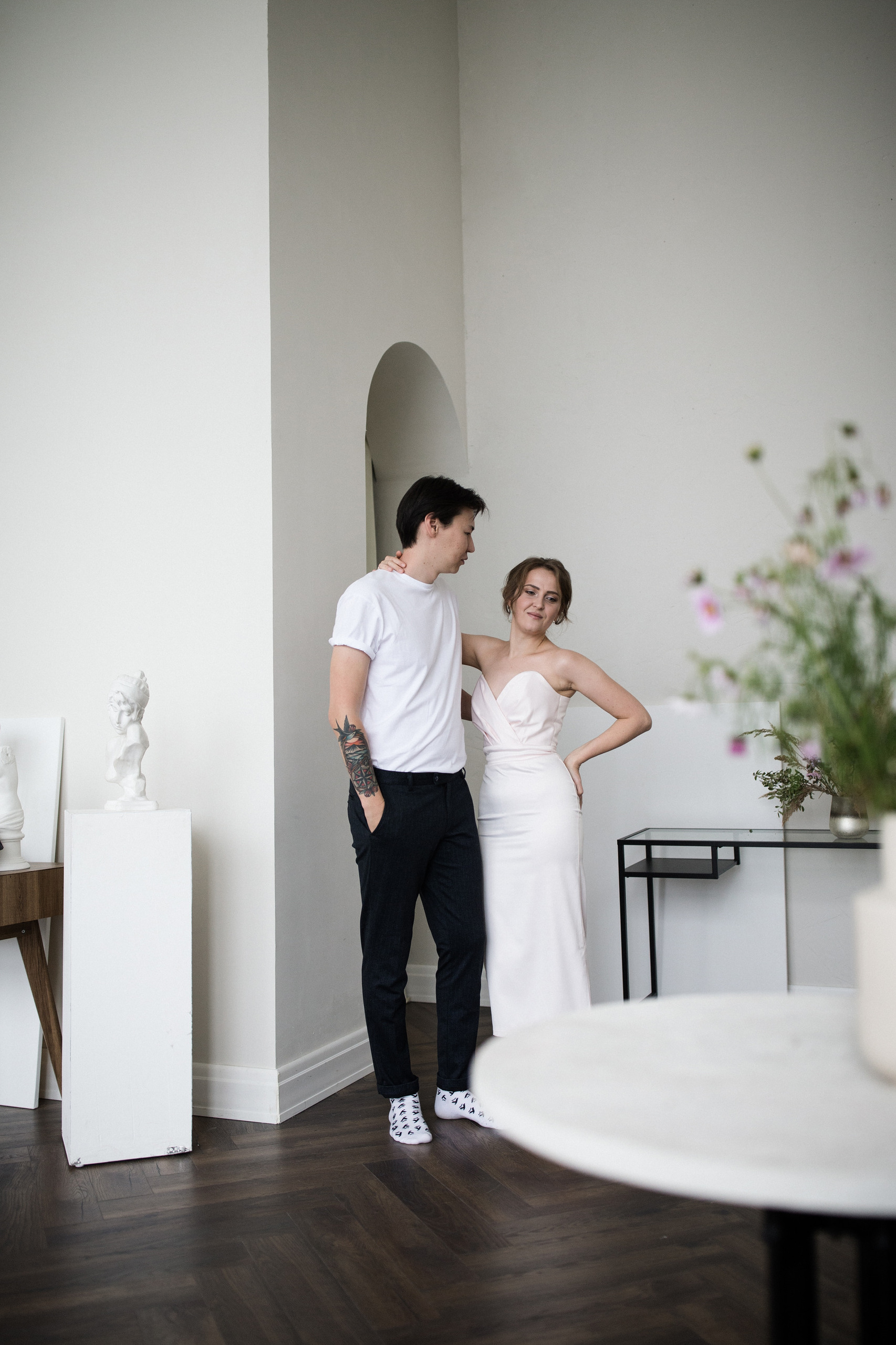 Фотосессия в студии при естественном освещении