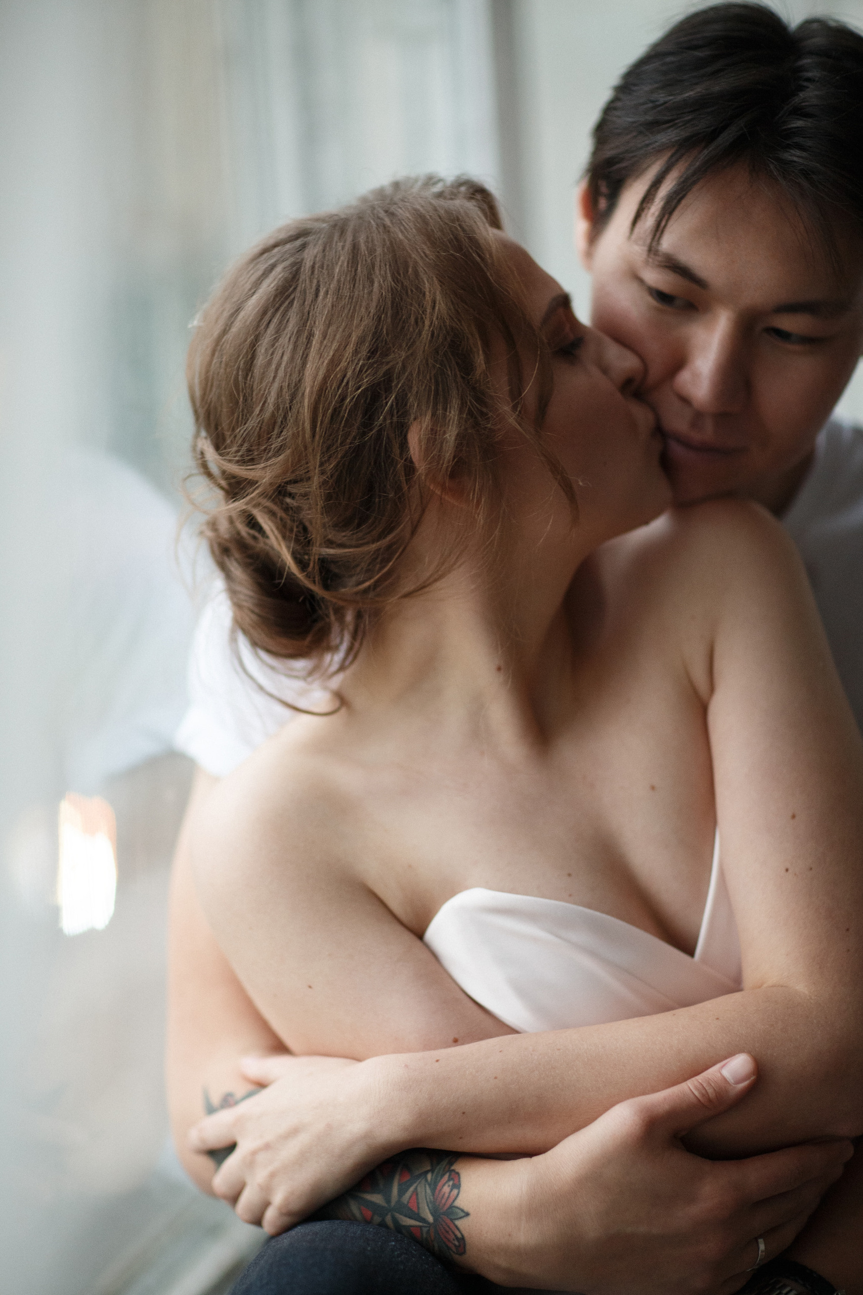 Фотосессия в студии при естественном освещении