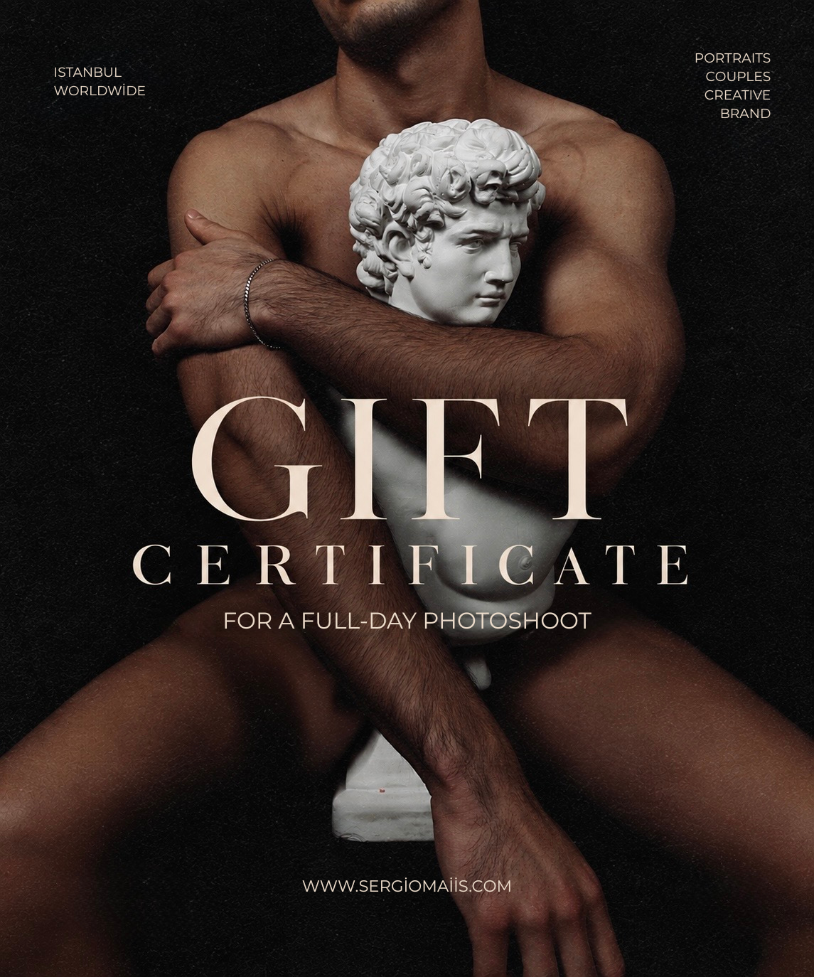 Photography Gift Certificates — Fashion Photoshoots in Istanbul & Dubai by Sergio Maiis. Sergio Maiis — Fashion Photographer in Istanbul & Tbilisi | Editorial & Lifestyle Photographer