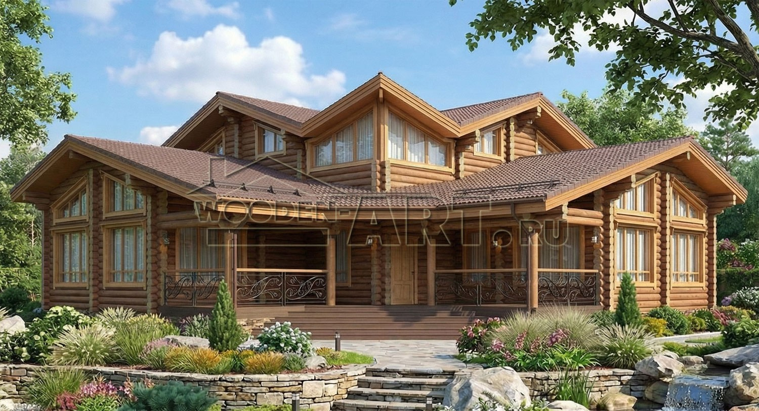 «Диана» 359 кв. м. Проекты деревянных домов. Архитектор Ольга Мальцева