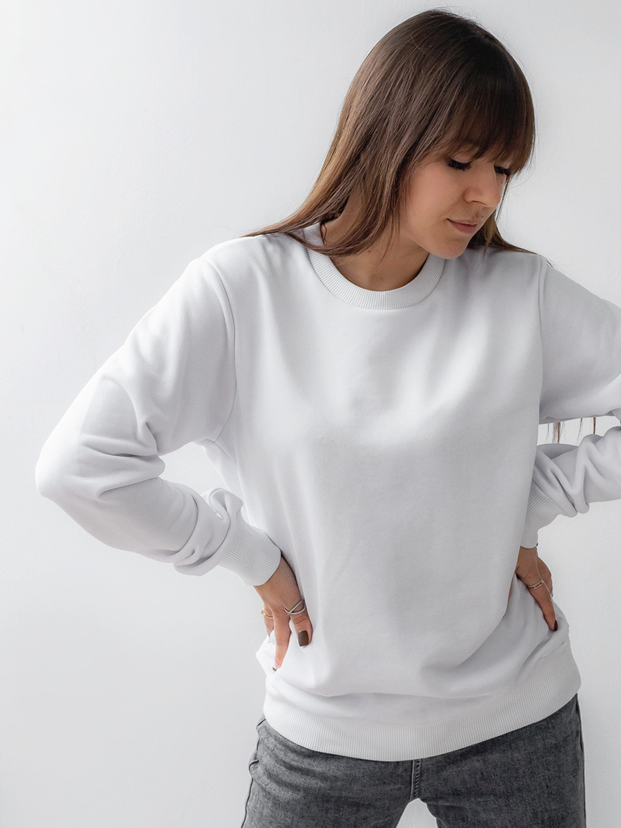 Белые свитшоты для печати фото, изображений или лого от Студии печати "ЧЁ" - 1