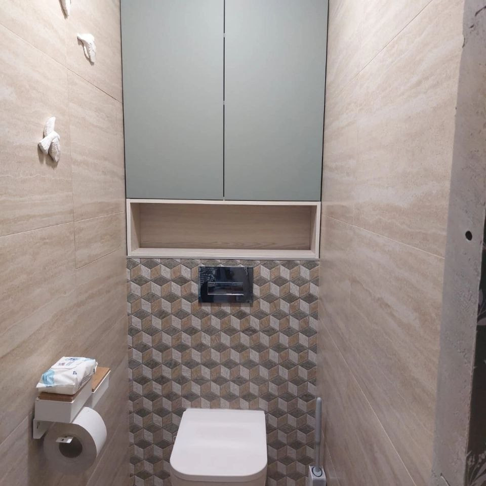 Ремонт в туалете в современном стиле в Санкт-Петербурге 