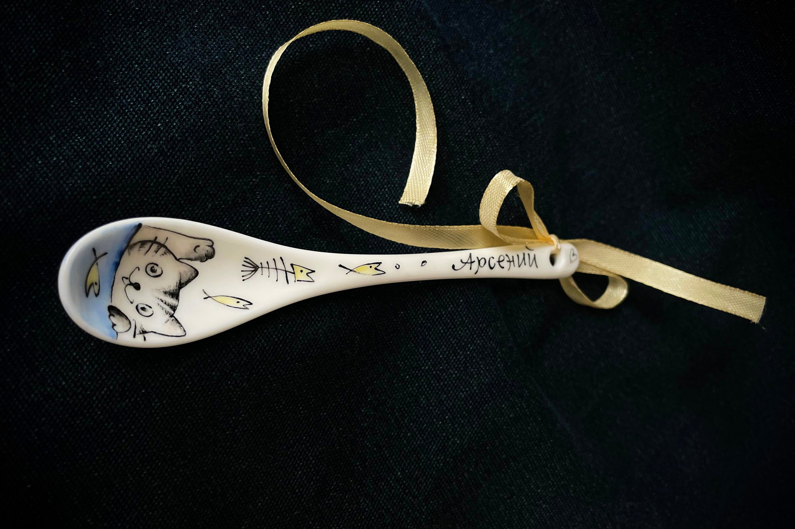  Роспись фарфора на заказ в Санкт-Петербурге. Именные ложки 