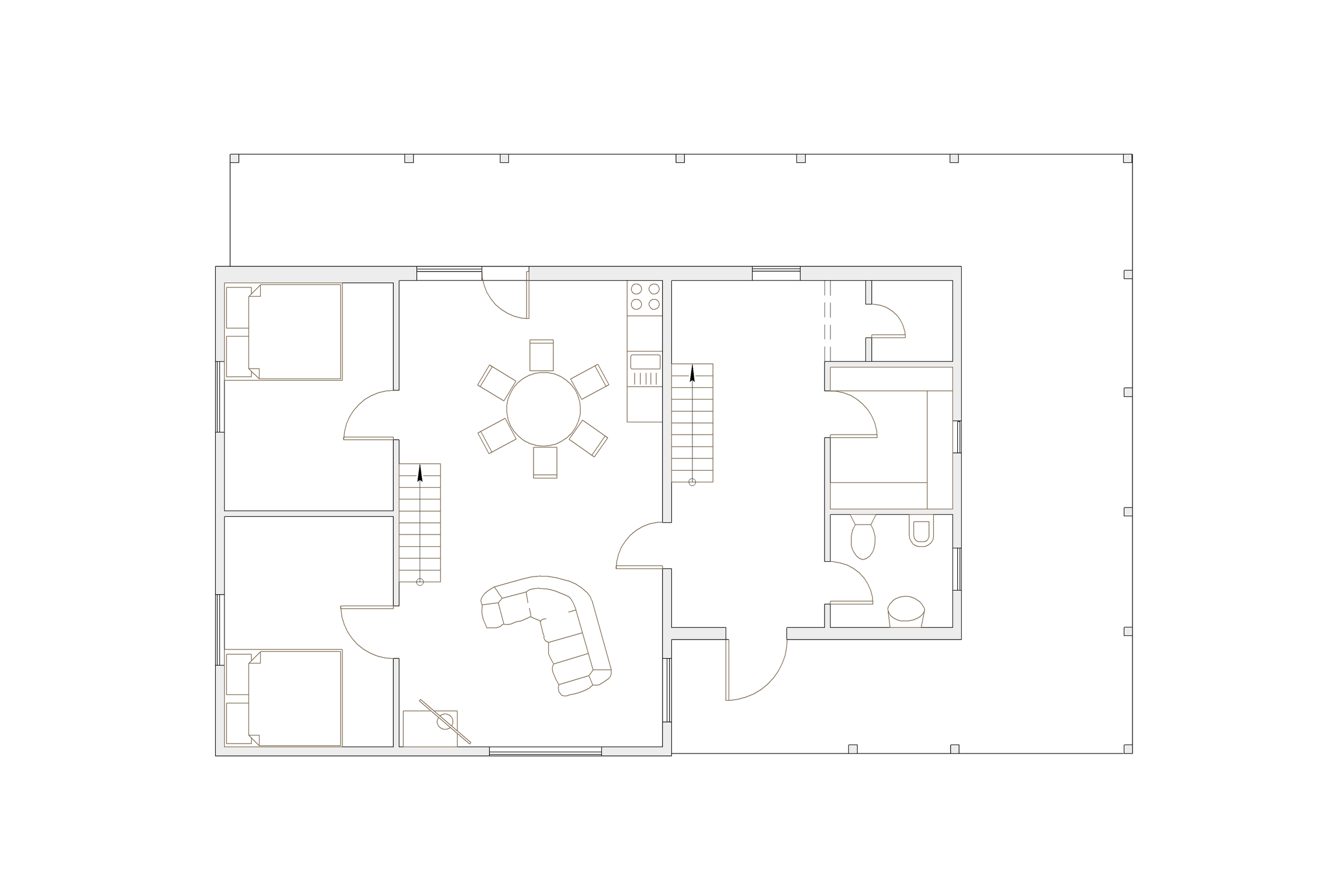 Удобная планировка дома 260 м² для большой семьи в Ленобласти. Дизайн интерьера в Петербурге Ворфаламеева Яна