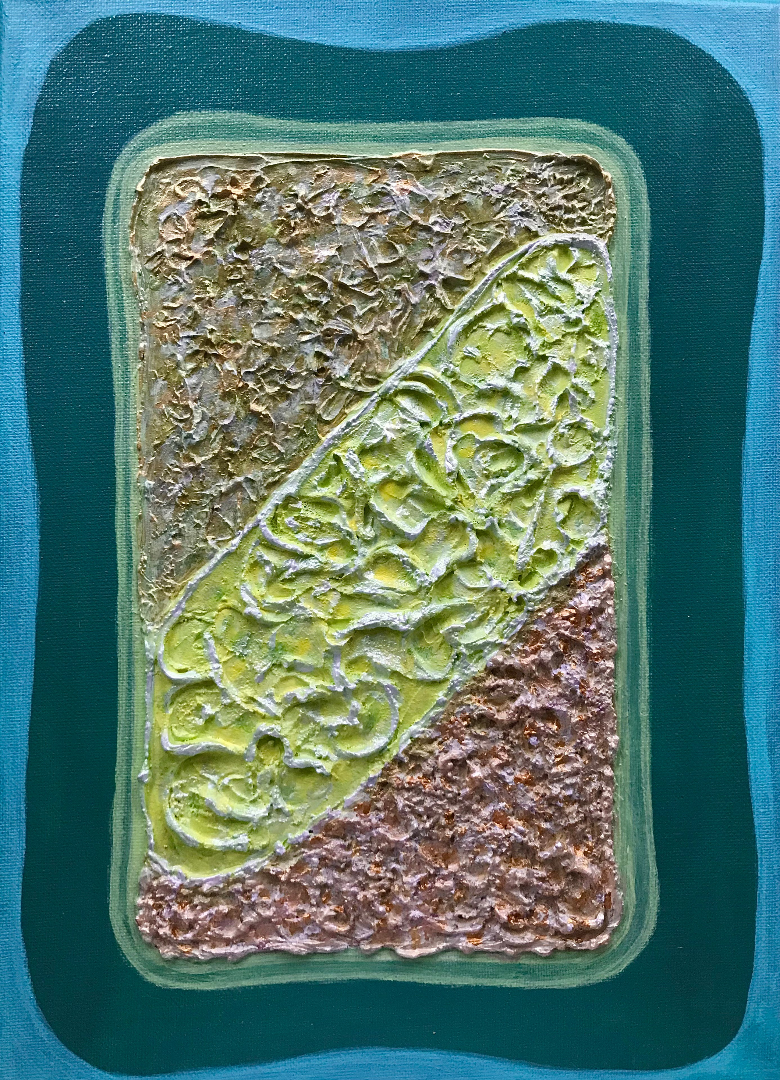 прямоугольник торт желание фактура зелено-золотая небольшая детская развитие диагональ картина  абстракция купить недорого необычная вертикальная