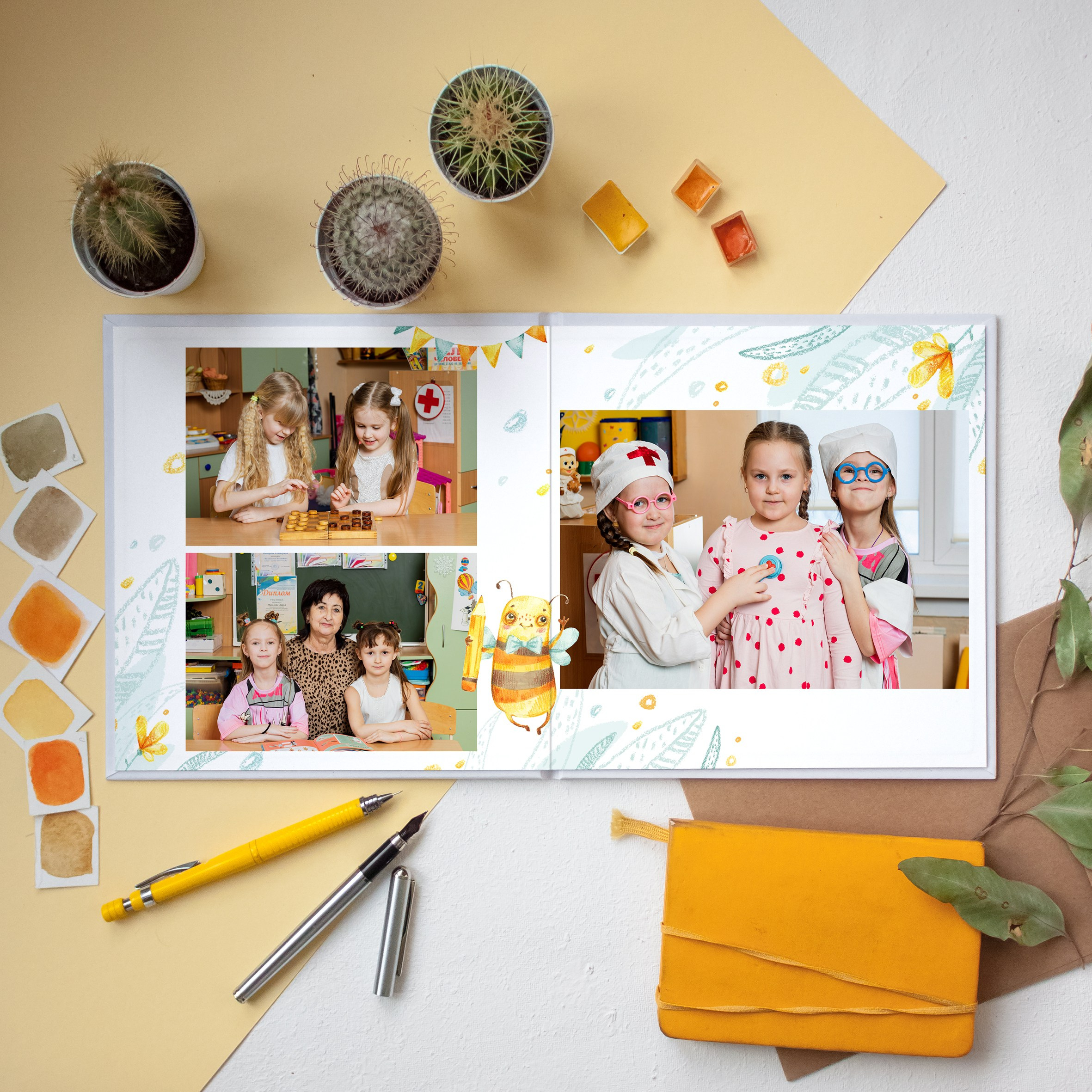 Дизайн «Пчёлки». Выпускные альбомы в Новосибирске фотограф Надежда Ефремова