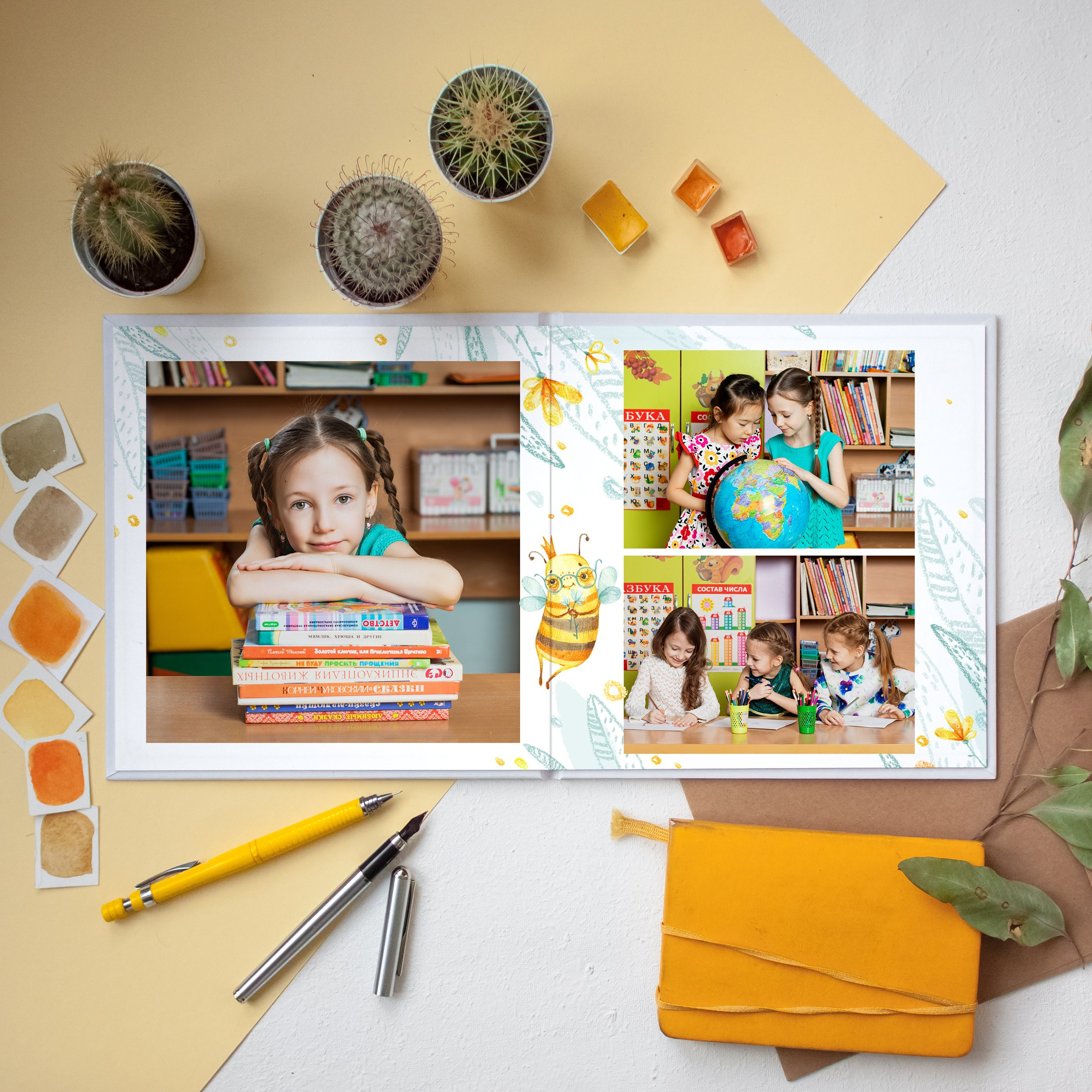 Дизайн «Пчёлки». Выпускные альбомы в Новосибирске фотограф Надежда Ефремова