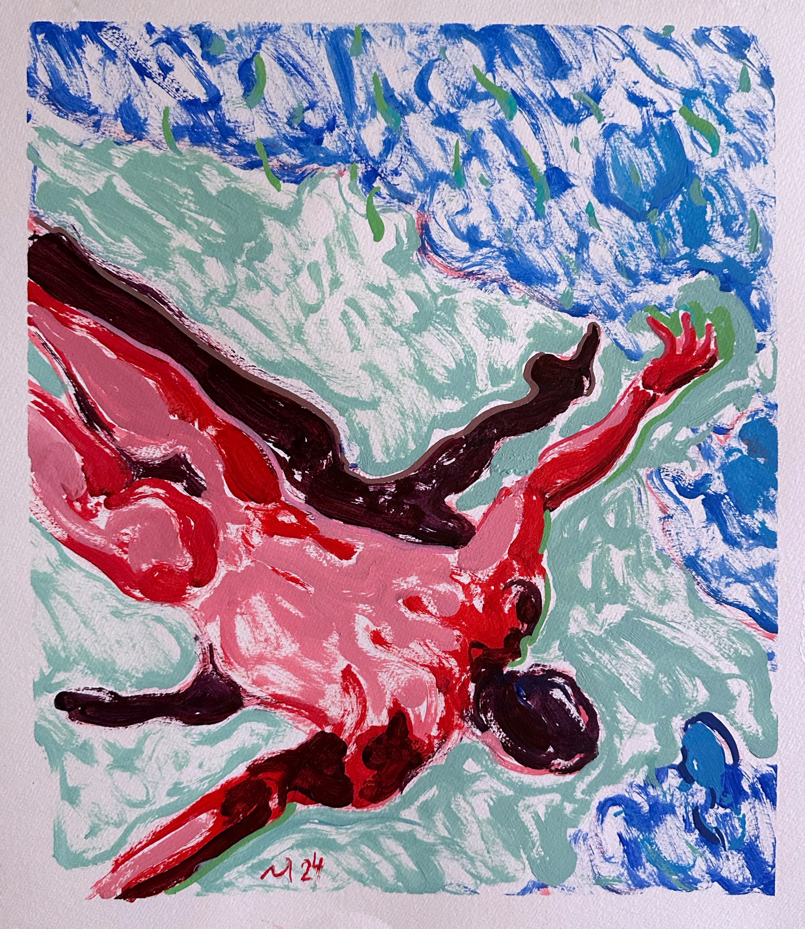 Доступные работы на бумаге (акрил/масло). Визуальный художник Илья Филатов