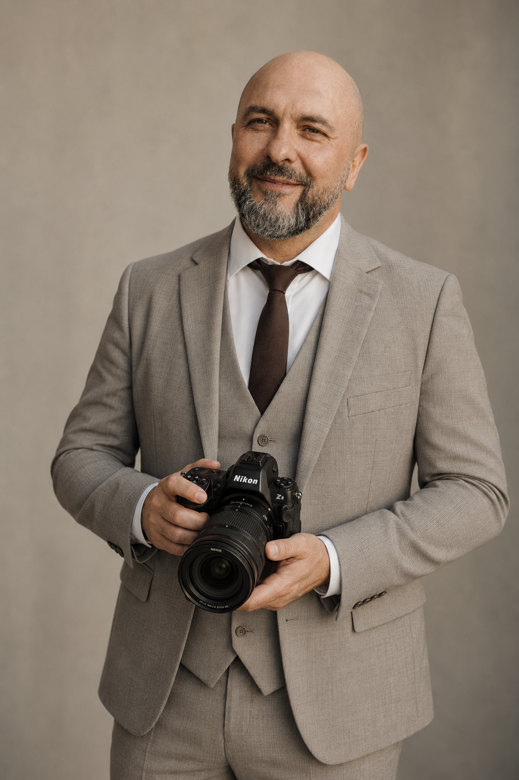 Портрет фотографа Павла Березкина в деловом костюме