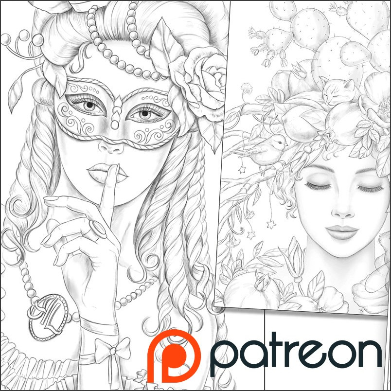 Coloring books by artist Alena Lazareva. Alena Lazareva artist & pattern design