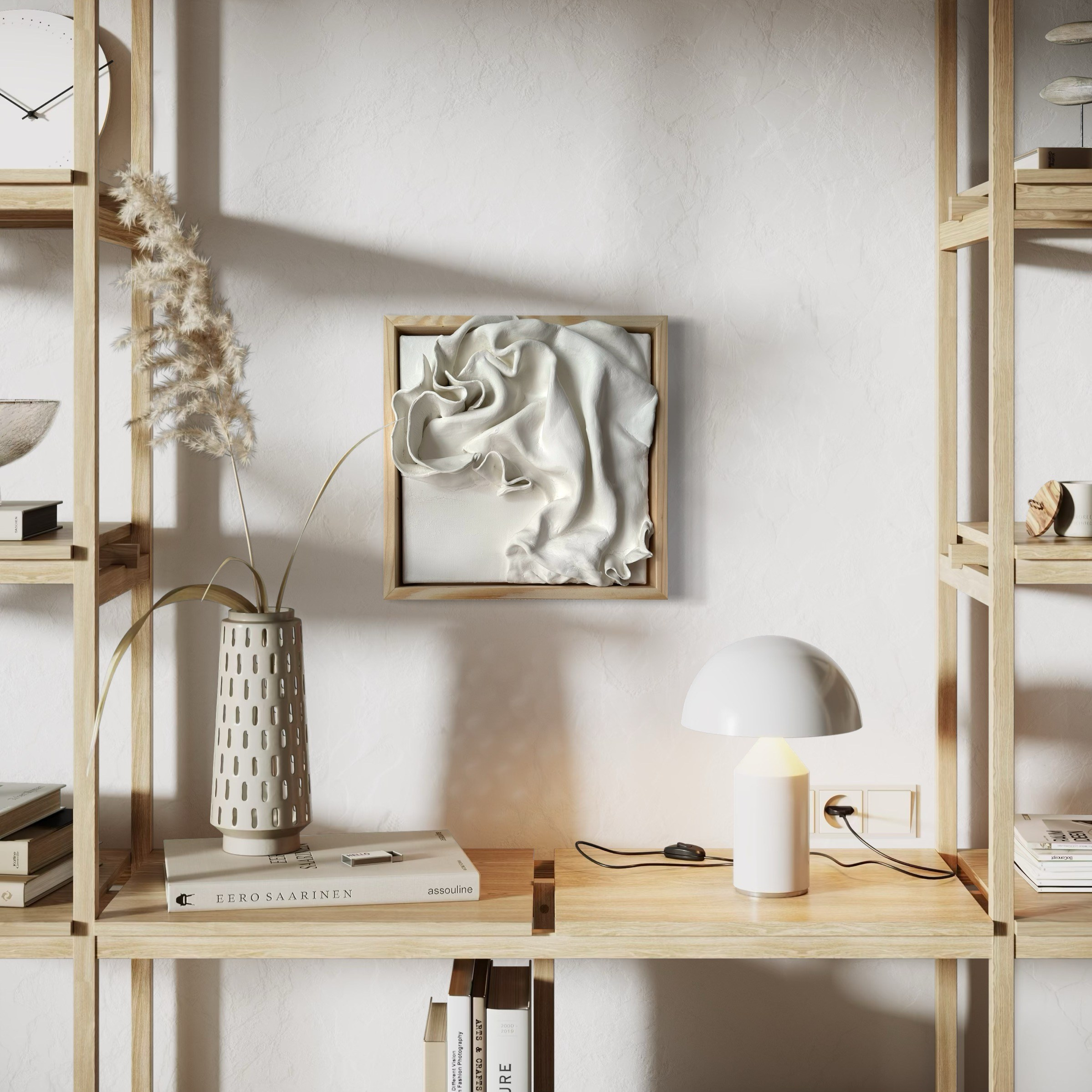 гипсовая картина, объемное панно, интерьерный декор, минимализм, текстурное искусство, современный интерьер, тактильный арт, эстетика уюта, светотень, стильный дизайн