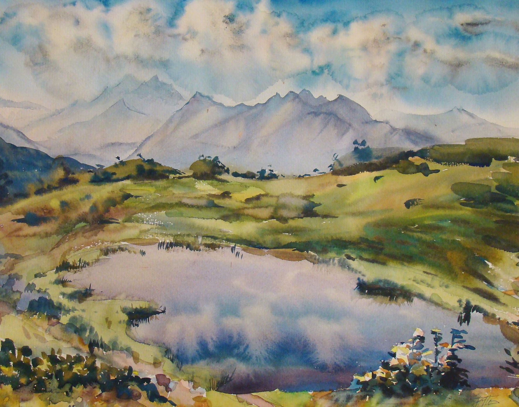 «Озеро Ачишхо». Свет акварели Галины Поплавской