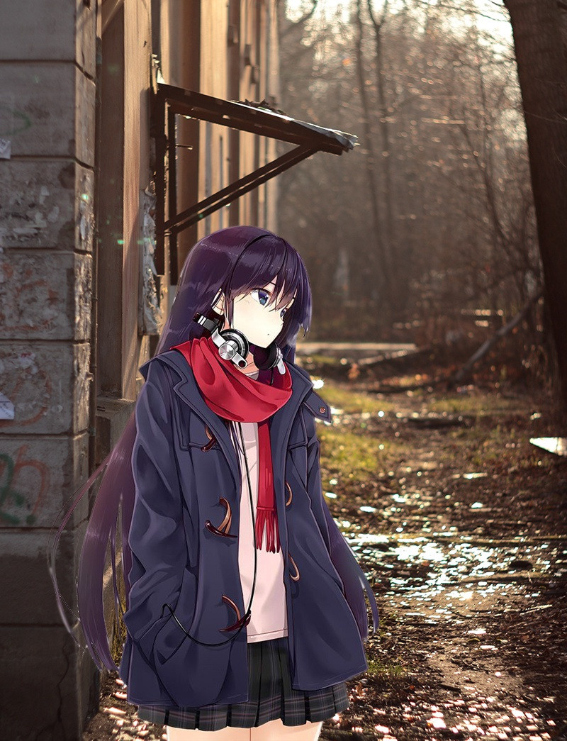 Анимешка на прогулке