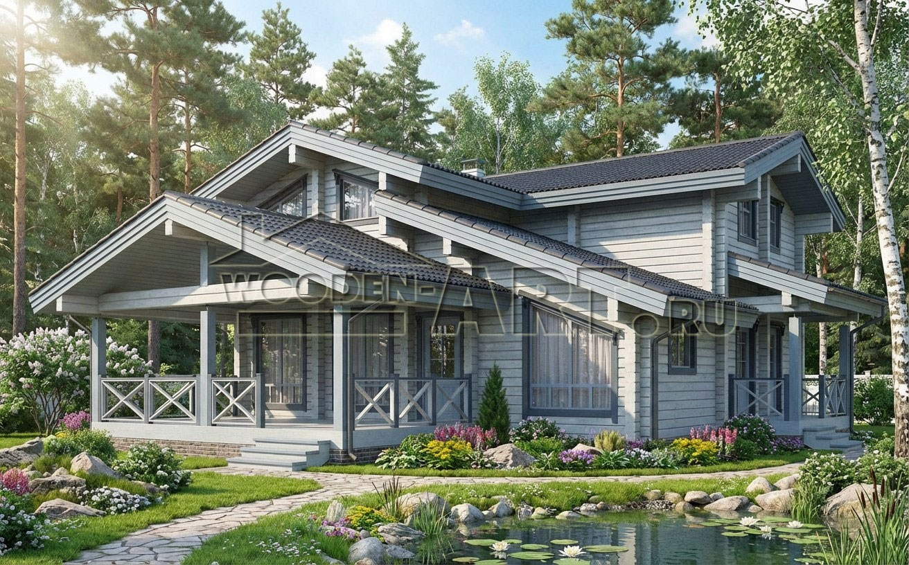 «Завидово» 201 кв. м. Проекты деревянных домов
