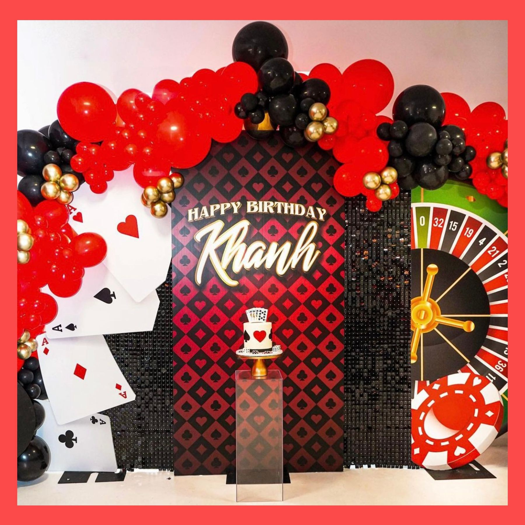 Фотозона «Казино». Студия праздничного декора