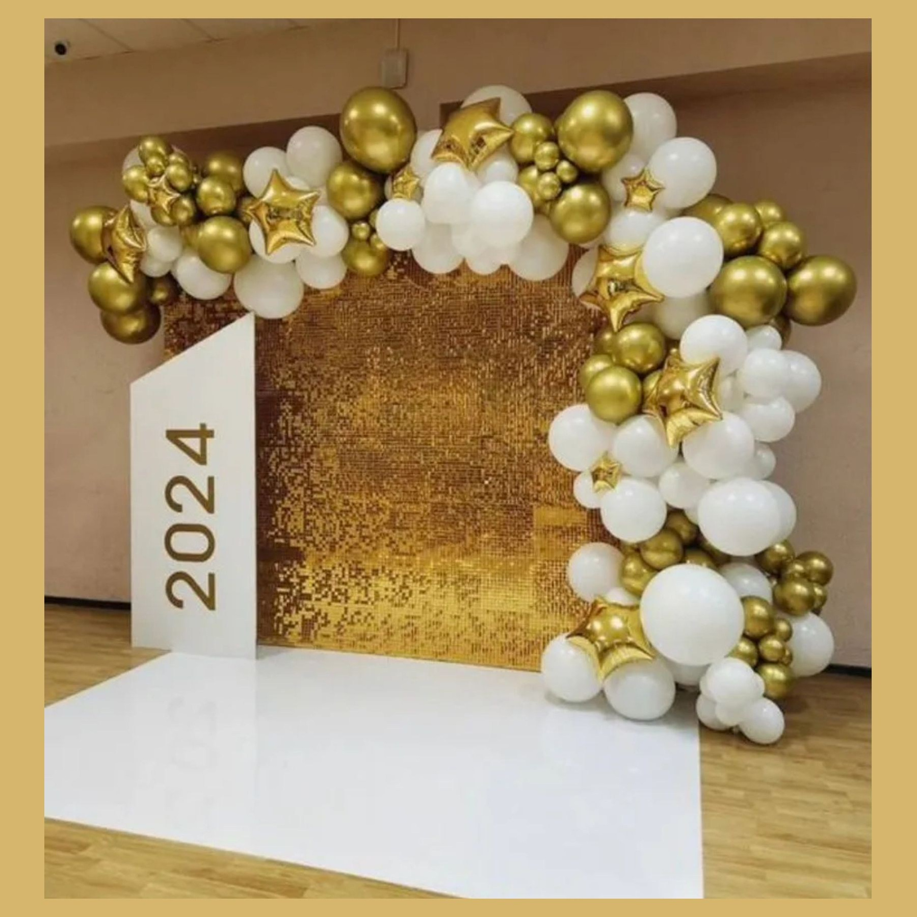 Фотозона пайетки выпускной. Студия праздничного декора