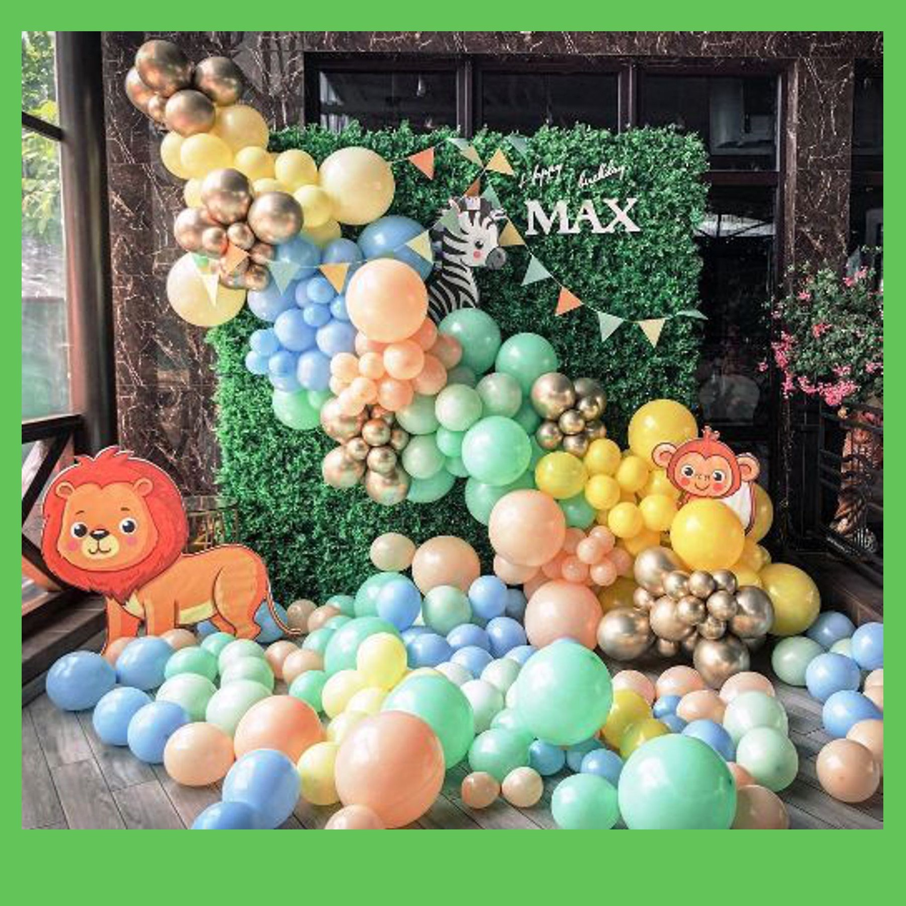 Зеленая фотозона. Студия праздничного декора