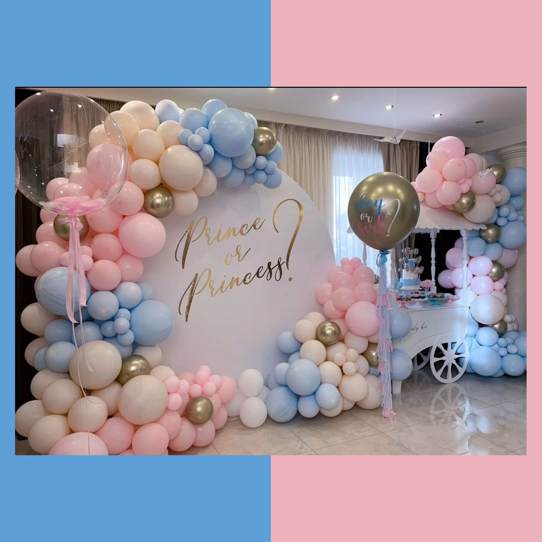 Гендер пати фотозона. Студия праздничного декора