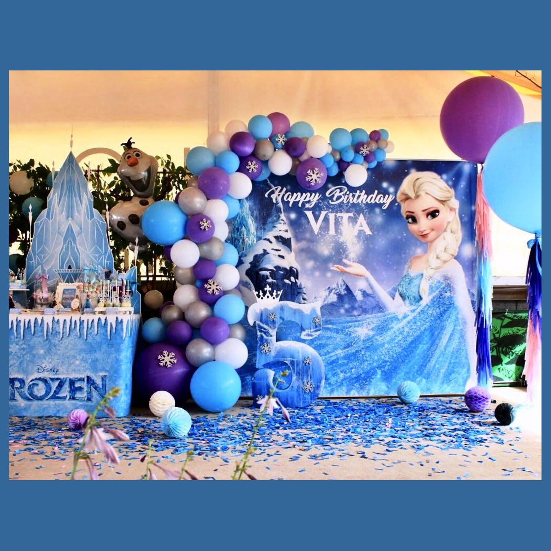 Фотозона Холодное сердце. Студия праздничного декора