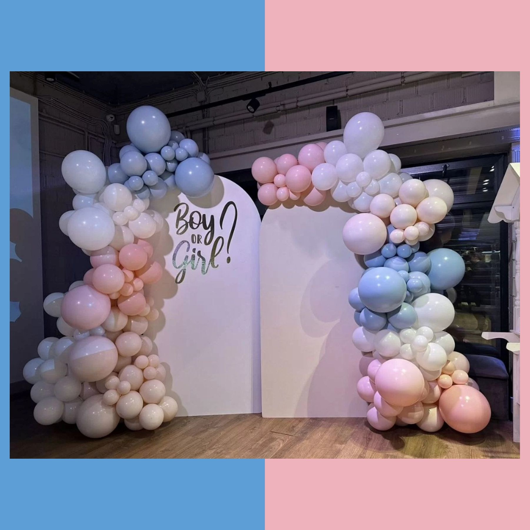 Гендер пати фотозона. Студия праздничного декора