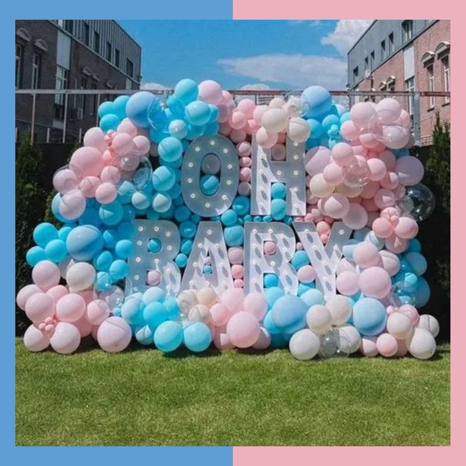 Гендер пати фотозона. Студия праздничного декора