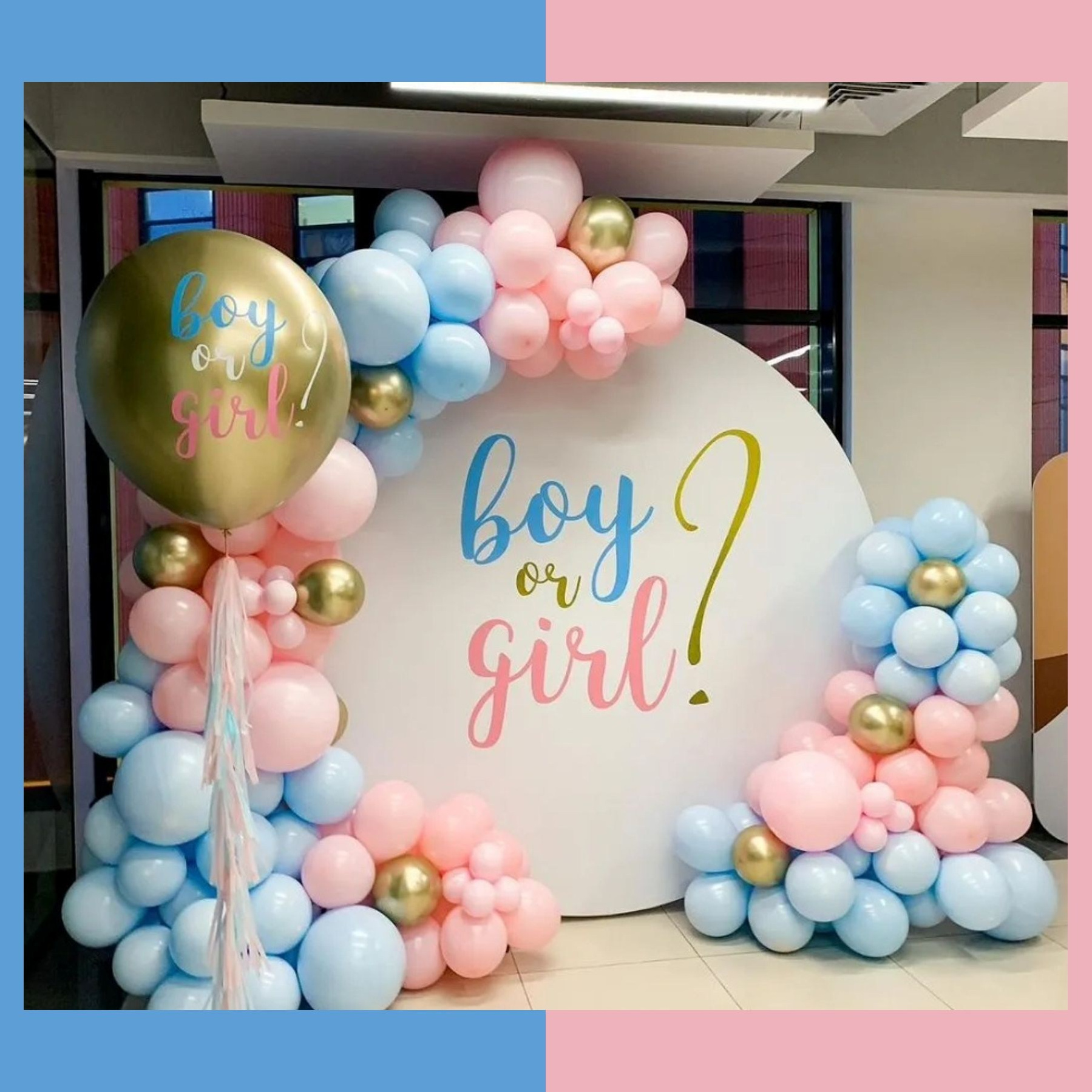 Гендер пати фотозона. Студия праздничного декора