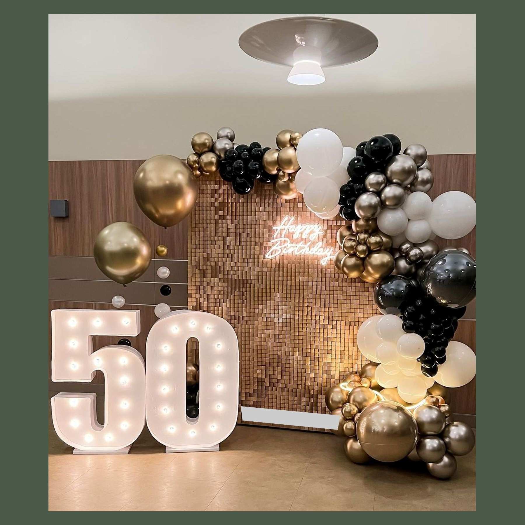 Фотозона из пайеток. Студия праздничного декора