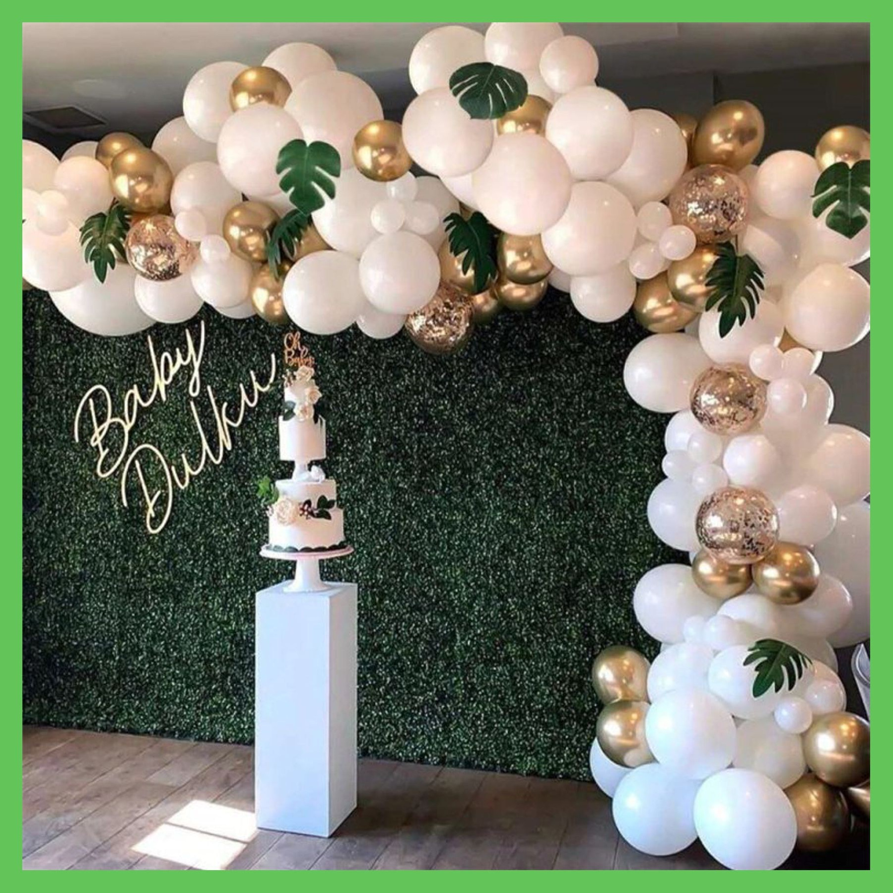 Зеленая фотозона. Студия праздничного декора