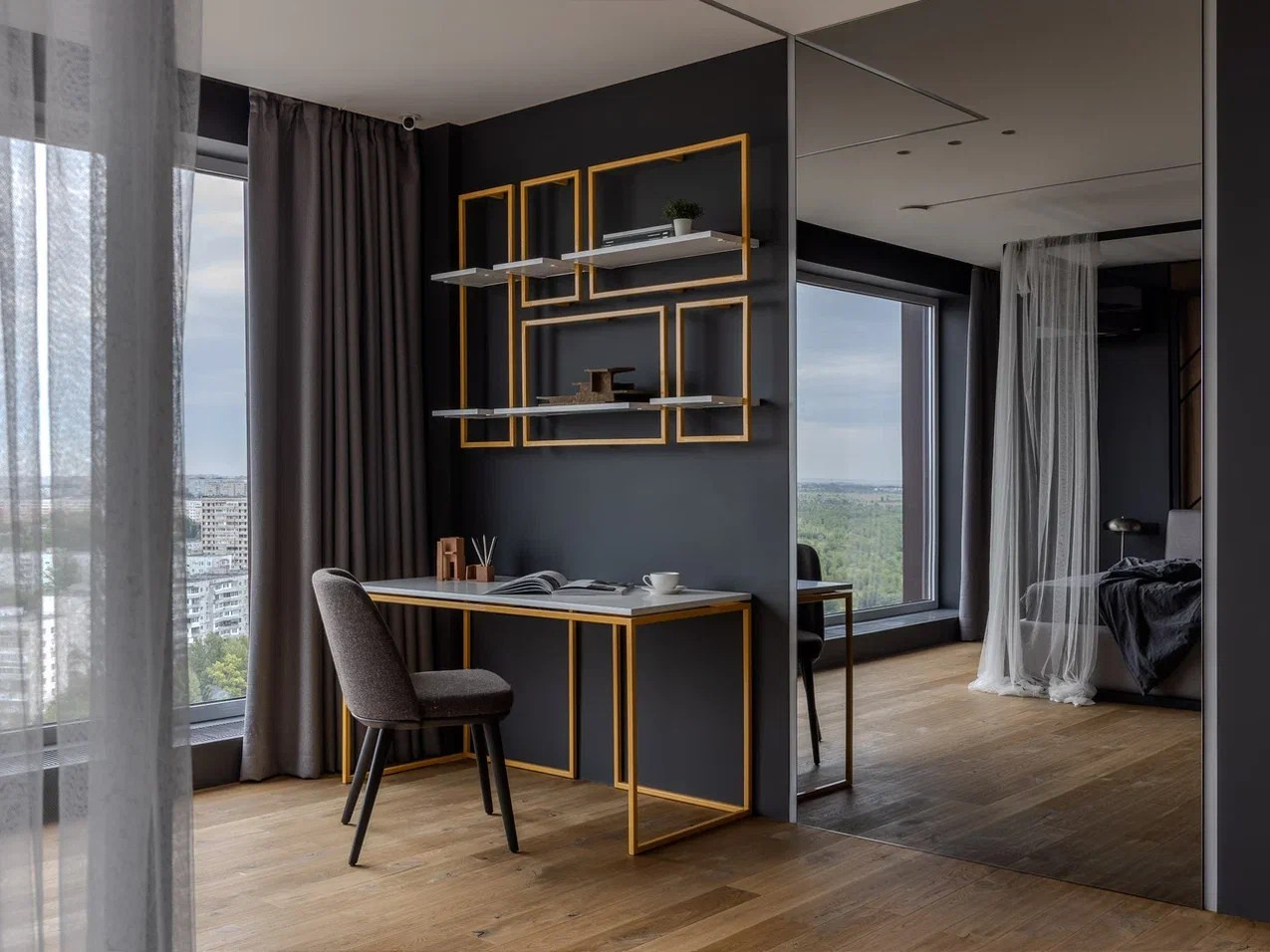 Квартира для молодого IT-специалиста площадью 250 м² на 21 этаже. Студия дизайна интерьера «Строчка» | Москва, Санкт-Петербург, Самара, Казань, Тольятти, Ульяновск и другие города России