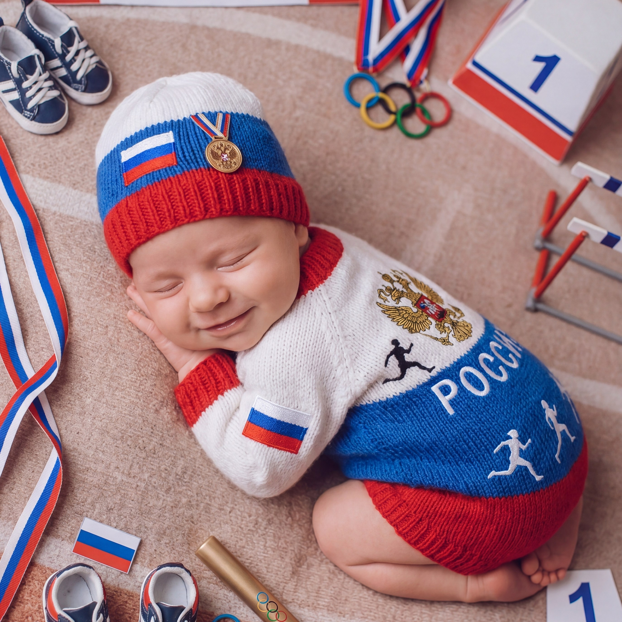 Будущая чемпионка или лесная фея? Как можно объединить спорт и нежность в одной ньюборн-съемке 🥇✨. Фотограф новорожденных (newborn) и семейный фотограф в Старом Осколе | София Степаненко