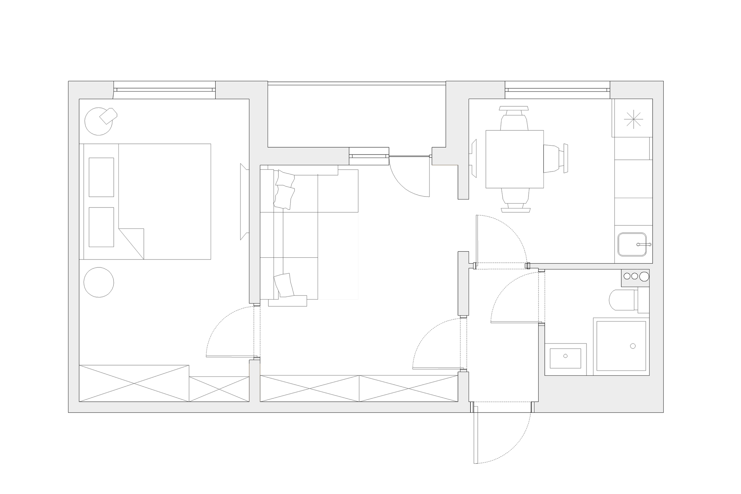 Уютная двухкомнатная квартира для семьи с питомцем в винтажном стиле. Дизайн интерьера в Петербурге Ворфаламеева Яна