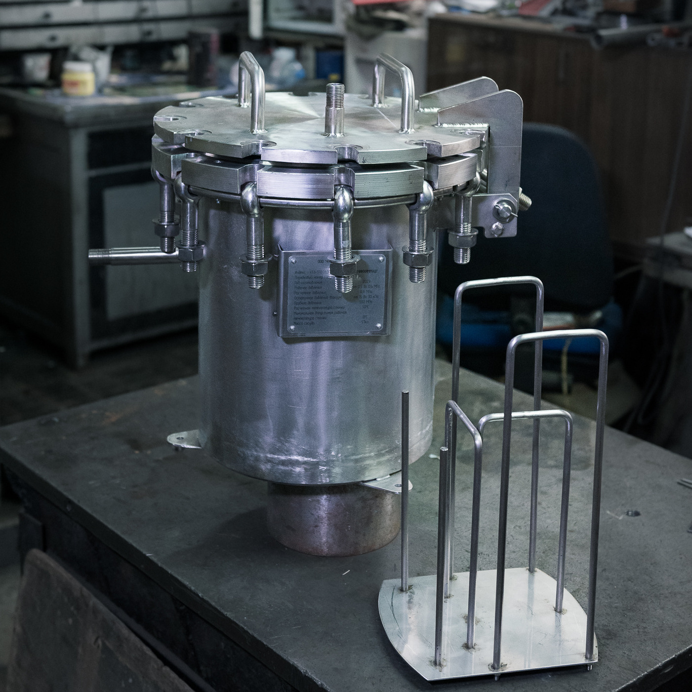 Изготовлена установка для испытаний образцов. ПЕТЕРБУРГНИИХИММАШ разрабатывает и изготавливает оборудование