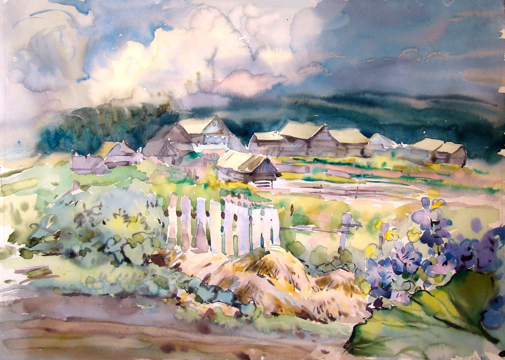 Пейзажи художника Галины Поплавской. Свет акварели Галины Поплавской