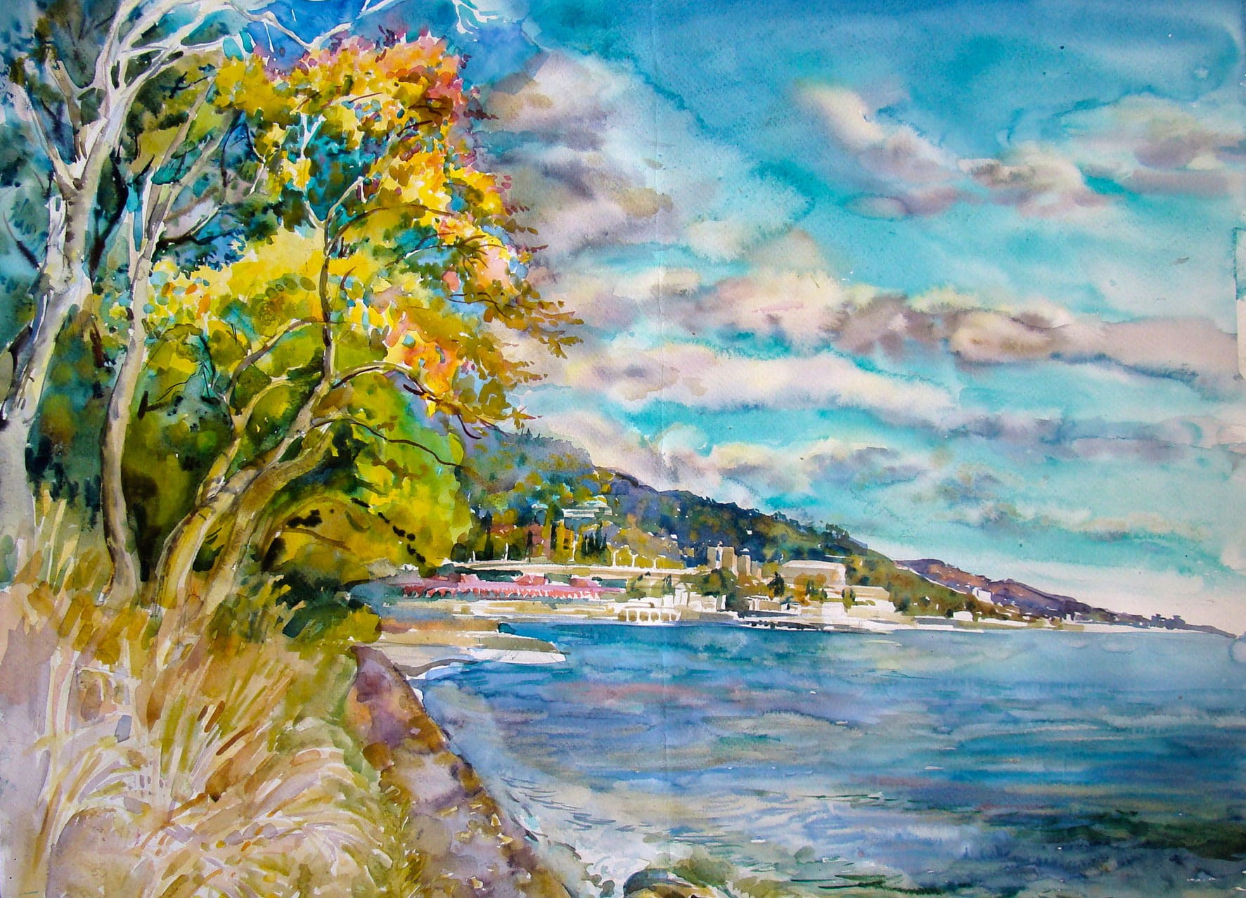 Пейзажи художника Галины Поплавской. Свет акварели Галины Поплавской