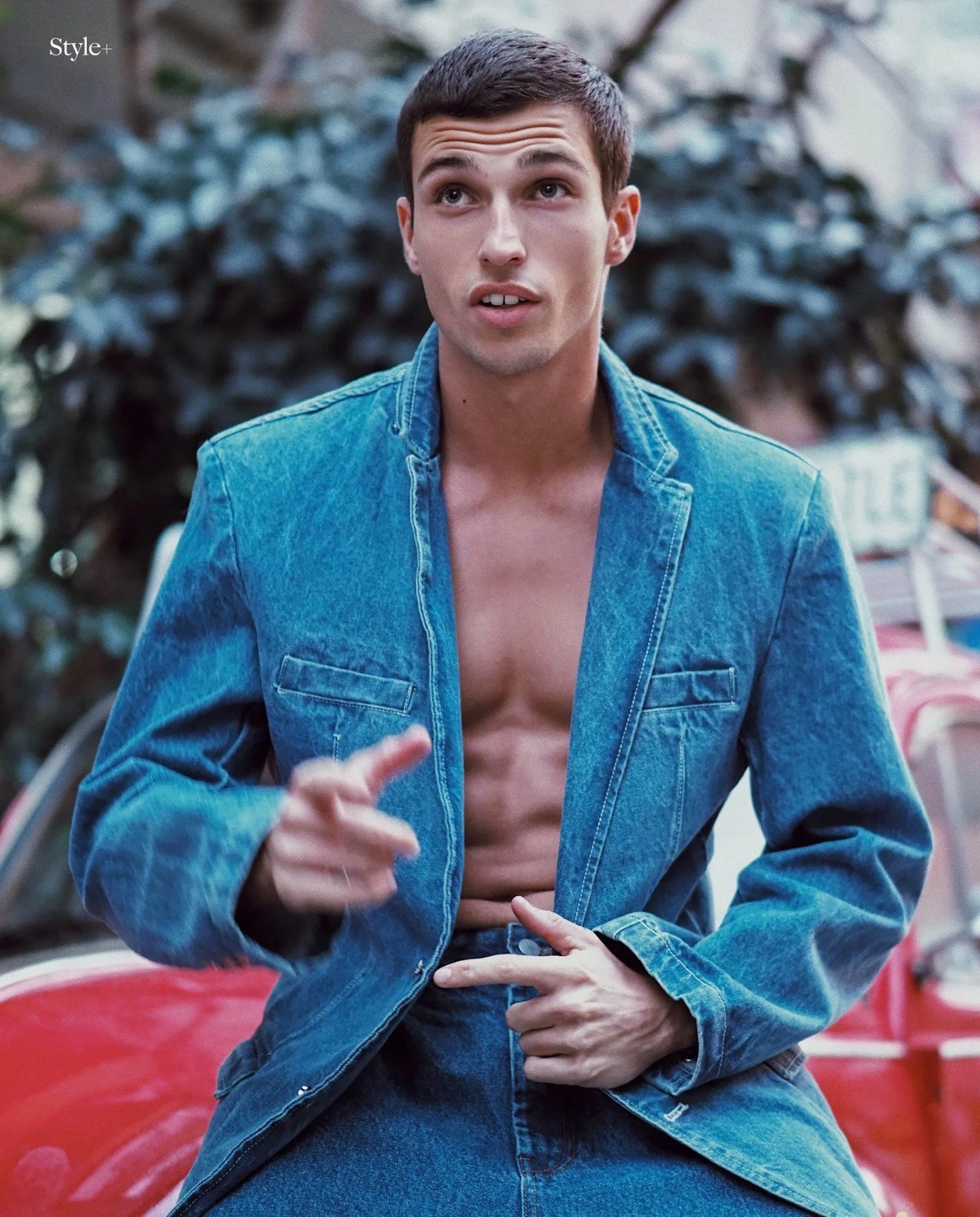 Fashion portrait of international male model by Sergio Maiis in Istanbul editorial style