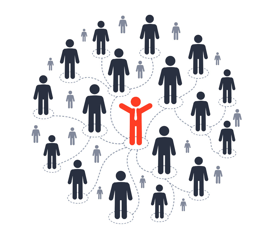 сеть из людей, которые друг другу передают информацию