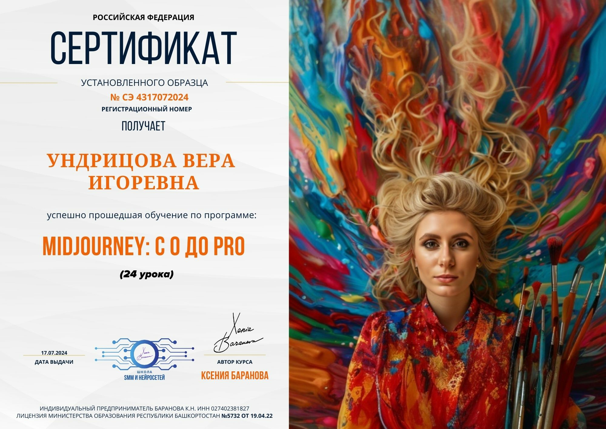 Нейросети. Вера Ундриц/Vera Undritz, celebrity фотограф, Москва