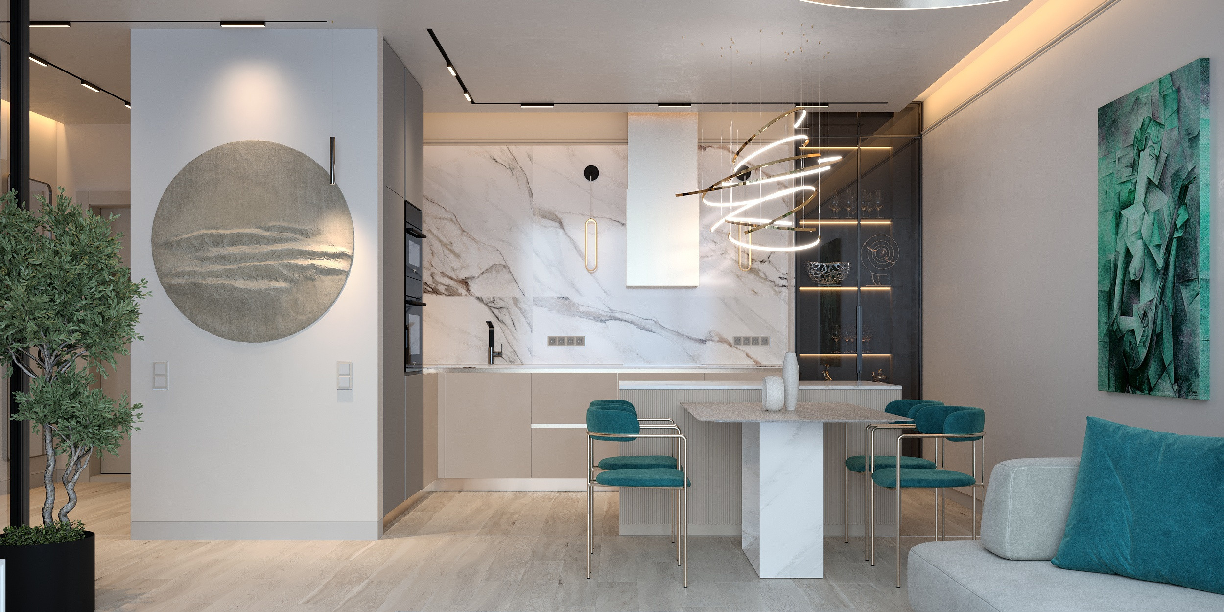 Квартира ЖК Графит 87-34 Игорь. Архитектурно-дизайнерское бюро ROOMS