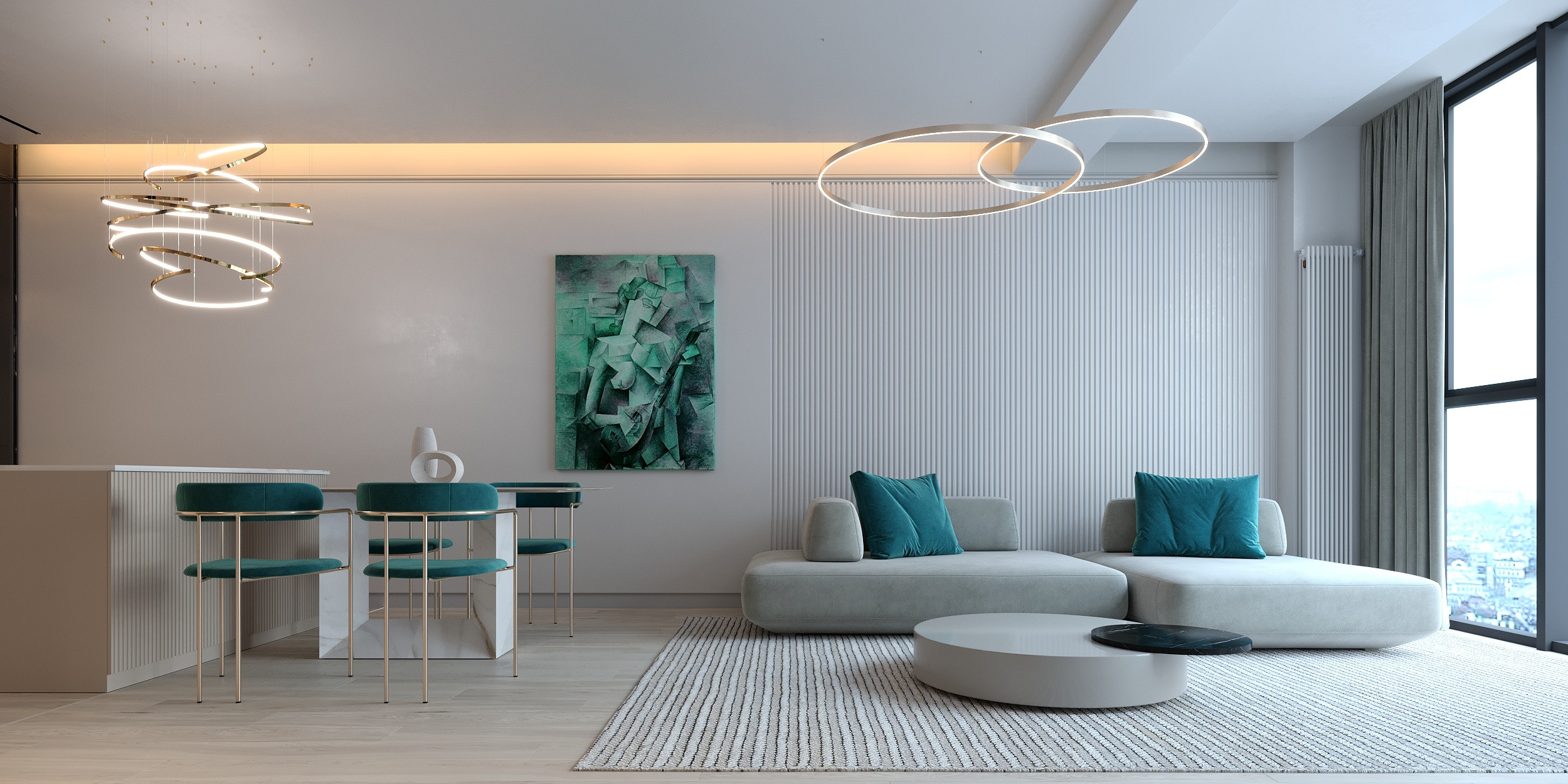 Квартира ЖК Графит 87-34 Игорь. Архитектурно-дизайнерское бюро ROOMS