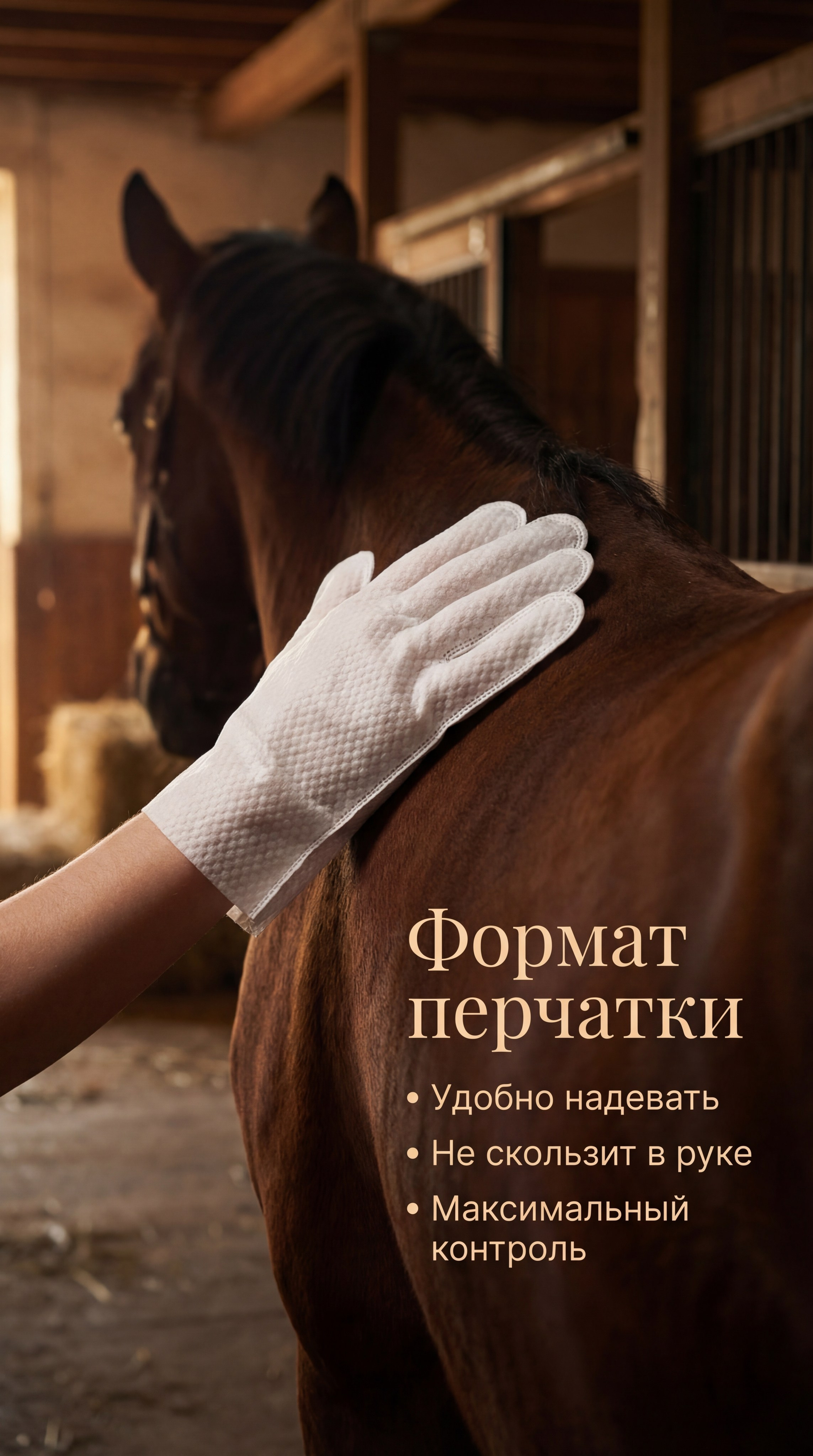 Влажные салфетки-перчатки для лошадей ED ONE — уход без воды. Ева Демидова. Спортсмен по конкуру в Санкт-Петербуре