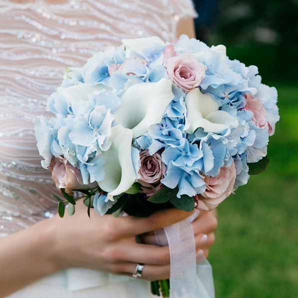 Букет невесты с гортензией. Флорист Маргарита Гладкова