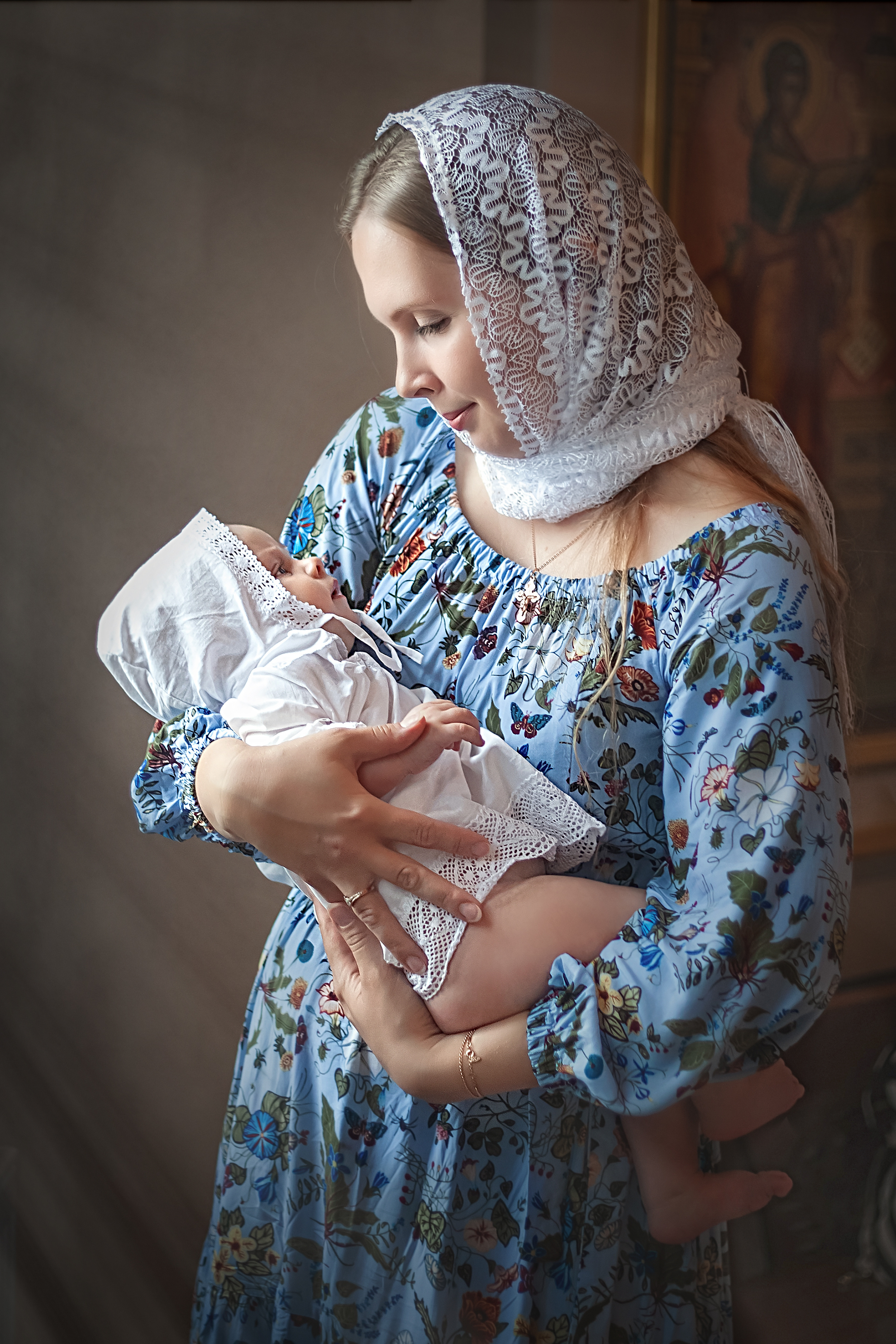 Фотосъемка крещения  в храме Рождества Пресвятой Богородицы в Крылатск. Детский и семейный фотограф в Москве Вера Орлова