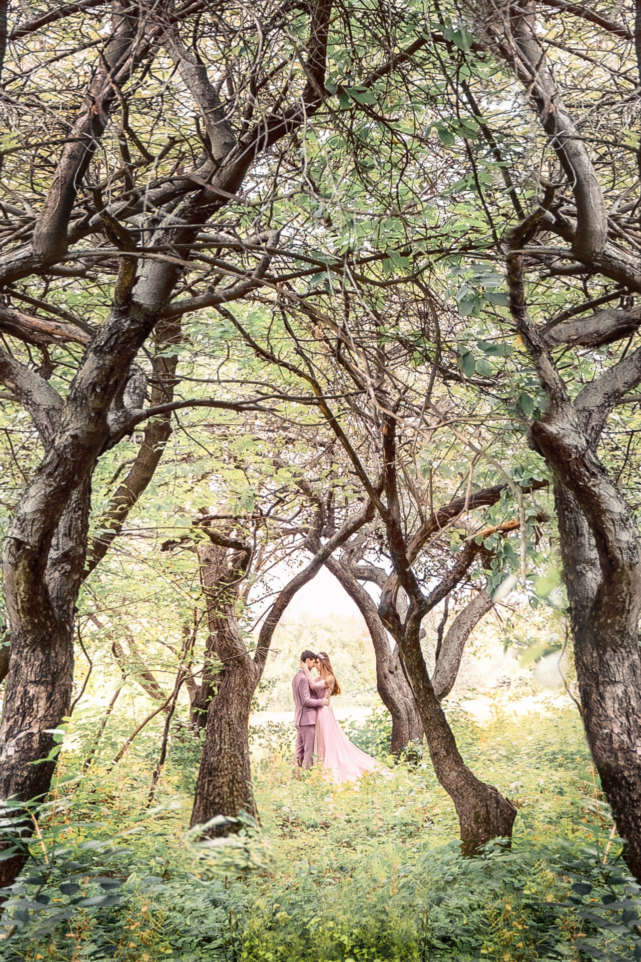 Свадебная фотография на природе