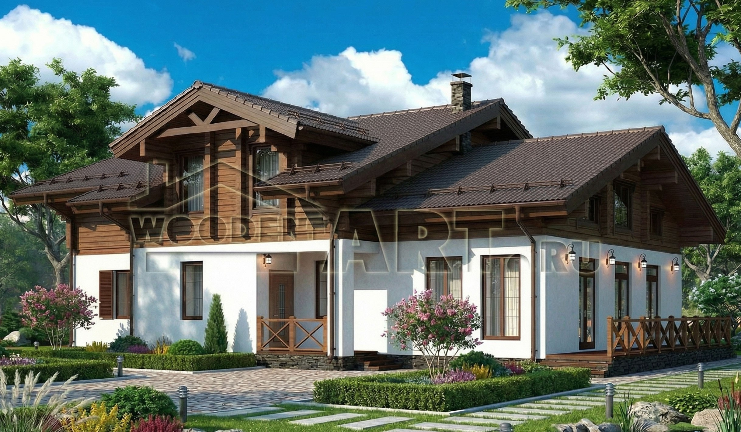 «Каменка» 366 кв. м. Проекты деревянных домов. Архитектор Ольга Мальцева